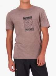 Koszulka merino Mons Royale Zephyr Merino Tencel T-Shirt. Brązowe t-shirty męskie Mons Royale, l, bez wzorów, z materiału, klasyczne, bez kołnierzyka. Za 346.49 zł.