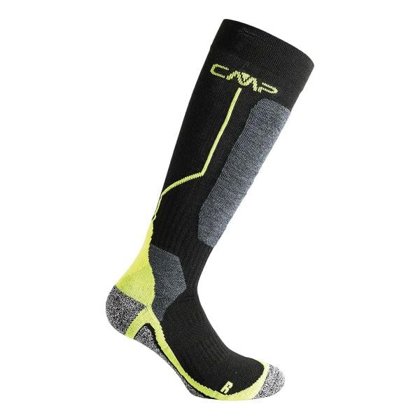 Skarpety narciarskie CMP SKI SOCK WOOL wełniane ocieplane antybakteryjne. Czarne skarpety damskie Campagnolo, bez wzorów, z elastanu. Za 89.99 zł.