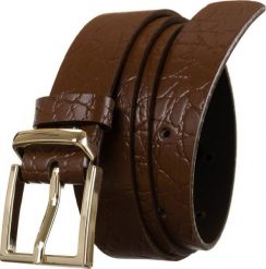 Rovicky Ciekawy skórzany pasek damski ze złotą klamrą, zwierzęcy motyw Rovicky 100 cm. Żółte paski damskie ROVICKY, bez wzorów. Za 78.45 zł.