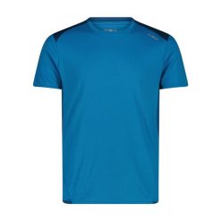 Koszulka męska CMP 33N6687. Niebieskie koszulki sportowe męskie CMP, m, bez wzorów, bez kołnierzyka, bez ramiączek, trekkingowe. Za 176.50 zł.