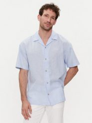 Jack & Jones Koszula Summer 12248382 Niebieski Relaxed Fit. Niebieskie koszule męskie Jack & Jones, m, bez wzorów, z bawełny, bez kołnierzyka, bez ramiączek. Za 99.99 zł.