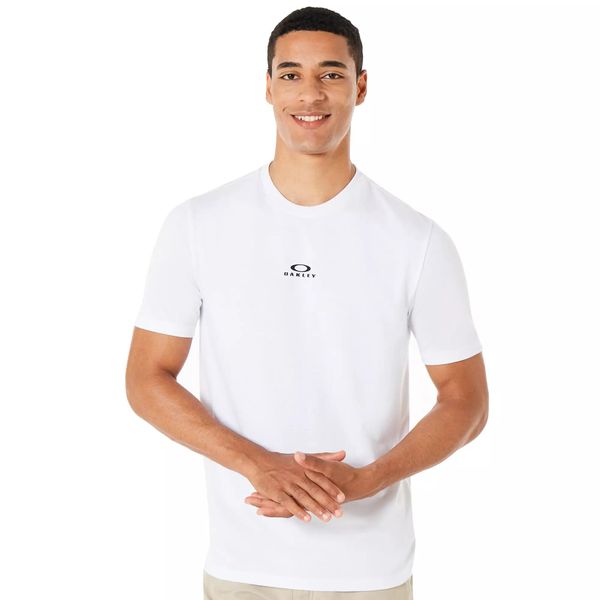 Koszulka turystyczna t-Shirt męski Oakley Bark New. Białe koszulki sportowe męskie Oakley, m, bez wzorów, sportowe, bez kołnierzyka. Za 94.99 zł.