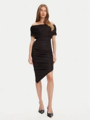 Marciano Guess Sukienka koktajlowa 5YGK06 6334A Czarny Extra Slim Fit. Czarne sukienki damskie Marciano Guess, z aplikacjami, z wiskozy, wizytowe, bez kołnierzyka, bez ramiączek. Za 1,089.00 zł.