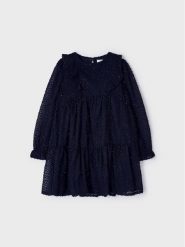 Mayoral Sukienka codzienna 4.927 Granatowy Regular Fit. Niebieskie sukienki dla dziewczynek Mayoral, bez wzorów, z syntetyku, bez ramiączek. Za 149.99 zł.