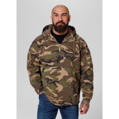 Kurtka męska Pitbull z kapturem Softshell Hiker. Brązowe kurtki męskie PITBULL, m, bez wzorów, z softshellu, z kapturem. Za 299.00 zł.