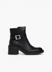 Botki marki Esprit na obcasie słupkowym. Czarne botki damskie bonprix, bez obcasa, na obcasie, bez zapięcia. Za 299.99 zł.