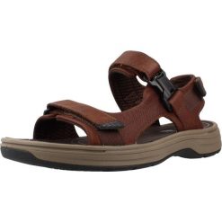 Sandały CLARKS SALTWAY EDGE Brązowy. Brązowe sandały męskie Clarks, ze skóry, bez zapięcia. Za 237.99 zł.