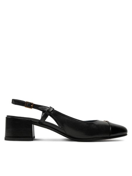 Tory Burch Sandały 160284 Czarny. Czarne sandały damskie Tory Burch, bez wzorów, ze skóry, bez obcasa, na słupku, bez zapięcia. Za 999.99 zł.