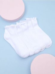 Skarpetki 5 pack - kremowy. Białe skarpety damskie Sinsay, bez wzorów. Za 15.99 zł.