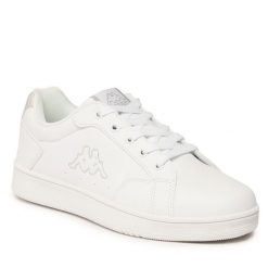 Sneakersy Kappa. Białe półbuty dziewczęce Kappa, bez wzorów, bez zapięcia. Za 129.99 zł.