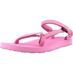 Sandały TEVA W ORIGINAL UNIVERSAL SLIM Rose. Czerwone sandały damskie Teva, bez wzorów, z tkaniny, bez obcasa, bez zapięcia. Za 204.99 zł.
