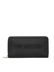 LOVE MOSCHINO Portfel JC5500PP0OLE0000 Czarny. Czarne portfele damskie Love Moschino, bez wzorów, ze skóry. Za 390.99 zł.