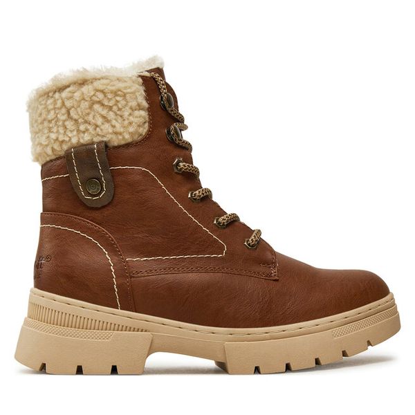 Trzewiki Go Soft. Brązowe botki damskie GO SOFT, bez obcasa, na płaskiej podeszwie, bez zapięcia. Za 249.99 zł.