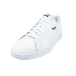 Damskie Skórzane Buty Treningowe Smash V2. Białe obuwie sportowe damskie Puma, bez wzorów. Za 312.99 zł.