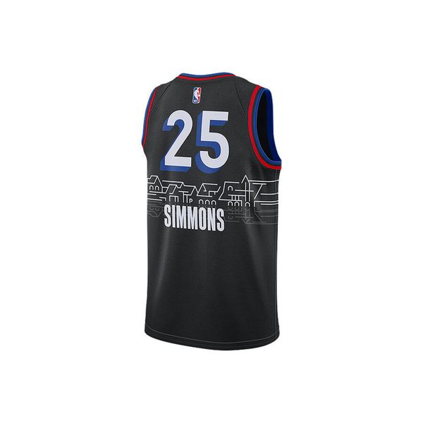 Koszulka męska nike nba philadelphia 76ers ben simmons city edition swingman. Czarne koszulki sportowe męskie Nike, m, bez wzorów, z jersey, bez kołnierzyka, bez ramiączek, do biegania. Za 399.00 zł.