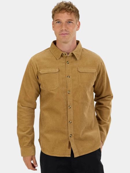 Koszulka Męska Fundango Oregon. Brązowe bluzki z długim rękawem męskie Fundango, m, bez wzorów, z bawełny, eleganckie, bez kołnierzyka. Za 299.00 zł.