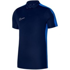 Męska Koszulka Polo Academy DriFIT. Niebieskie koszulki sportowe męskie Nike, m, bez wzorów, bez kołnierzyka, bez ramiączek, trekkingowe. Za 185.99 zł.