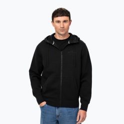 Bluza męska Pitbull Sampson Hooded Zip Sweatshirt. Czarne bluzy sportowe męskie PITBULL, l, bez wzorów, z bawełny, bez kaptura, na fitness i siłownię. Za 309.99 zł.