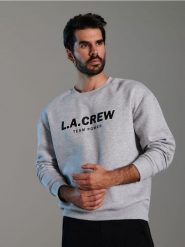 Bluza z napisem - szary. Szare bluzy męskie Sinsay, l, bez wzorów, bez kaptura. Za 39.99 zł.