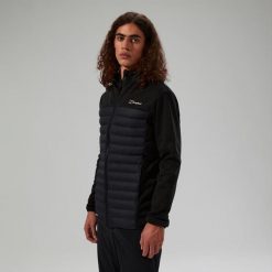 Kurtka hybrydowa męska Berghaus Vaskye Hooded Hybrid Jacket. Czarne kurtki męskie Berghaus, m, bez wzorów, z materiału, bez kaptura. Za 671.95 zł.