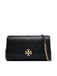 Tory Burch Torebka Quilted Chain Wallet 186041 Czarny. Czarne torebki do ręki damskie Tory Burch, bez wzorów, ze skóry, wizytowe, bez dodatków. Za 2,024.00 zł.