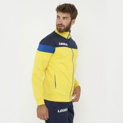 Kurtka sportowa Bolivia żółto-niebieska. Niebieskie kurtki męskie Legea, m, bez wzorów, z materiału, eleganckie, bez kaptura. Za 72.00 zł.