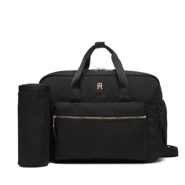 Torba do wózka Tommy Hilfiger. Czarne plecaki damskie Tommy Hilfiger, bez wzorów, sportowe. Za 699.99 zł.