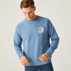 Nithsdale męska bluza. Szare bluzy męskie Regatta, m, bez wzorów, z bawełny, bez kaptura, trekkingowe. W wyprzedaży za 109.99 zł.