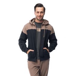 Męska Bluza Z Kapturem Hiba. Czarne bluzy męskie Hi-tec, l, z aplikacjami, z bawełny, z kapturem. Za 169.99 zł.
