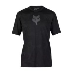 Koszulka rowerowa męska Fox Ranger Tru Dri SS Jersey. Czarne buty sportowe męskie FOX, m, bez wzorów, z jersey, bez kołnierzyka, bez ramiączek, rowerowe. Za 209.99 zł.
