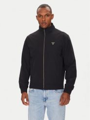 Guess Kurtka przejściowa M4YL13 WEZ70 Czarny Regular Fit. Czarne kurtki męskie Guess, l, z aplikacjami, z syntetyku, bez kaptura. Za 529.99 zł.