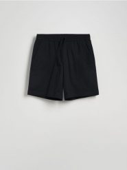 Strukturalne szorty loose - czarny. Czarne szorty męskie Reserved, l, bez wzorów, z bawełny. Za 119.99 zł.