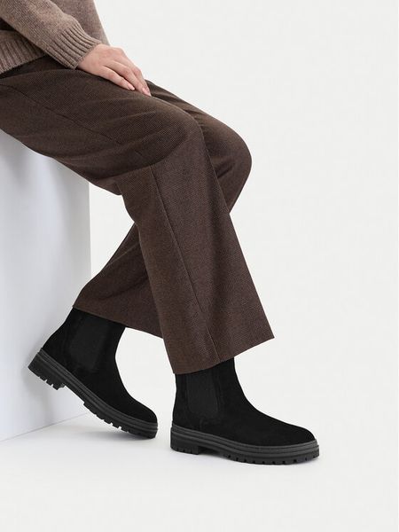 Lasocki Sztyblety CEO-WB-DAISY-09 Czarny. Czarne botki damskie Lasocki, ze skóry, bez obcasa, na płaskiej podeszwie, bez zapięcia. Za 249.99 zł.