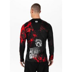 Longsleeve męski Pitbull Mesh Performance Pro plus Blood Dog II. Czarne bluzki z długim rękawem męskie PITBULL, m, bez wzorów, z meshu, bez kołnierzyka. Za 139.00 zł.