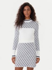 Guess Sweter W5BR24 Z3JD2 Écru Slim Fit. Swetry damskie Guess, xs, z aplikacjami, z syntetyku, bez kołnierzyka, bez ramiączek, bez kaptura. Za 299.99 zł.