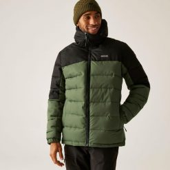 Kurtka męska zimowa ocieplana Aldthorn. Brązowe kurtki sportowe męskie Regatta, na zimę, m, bez wzorów, z puchu, trekkingowe. W wyprzedaży za 299.99 zł.