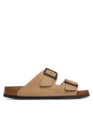 Birkenstock Klapki Arizona Wire Buckle 1031627 Beżowy. Brązowe klapki męskie Birkenstock, z nubiku. Za 599.99 zł.