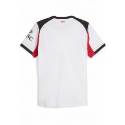 Męska koszulka wyjazdowa authentic AC Milan 25/26 PUMA White For All Time Red. Białe koszulki sportowe męskie Puma, m, bez wzorów, bez kołnierzyka, bez ramiączek, do piłki nożnej. Za 659.00 zł.