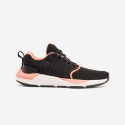 Buty do chodzenia Sportwalk Comfort damskie. Brązowe obuwie sportowe damskie Decathlon, bez wzorów, z kauczuku, trekkingowe. Za 229.99 zł.