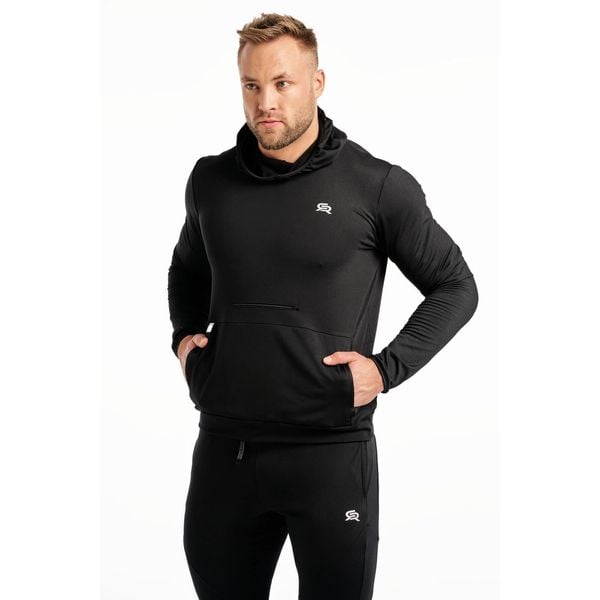 Bluza fitness z kapturem męska Rough Radical Snappy. Czarne bluzy męskie ROUGH RADICAL, m, bez wzorów, z kapturem, na fitness i siłownię. W wyprzedaży za 119.20 zł.