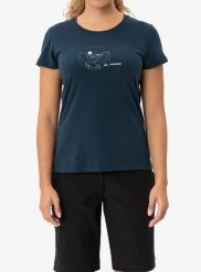 Koszulka z nadrukiem damska Vaude Cyclist T-Shirt V. Zielone t-shirty damskie Vaude, s, bez wzorów, z bawełny, eleganckie, bez kołnierzyka. Za 147.29 zł.