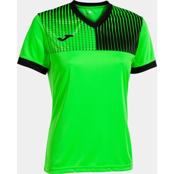 T-shirt damski Joma Eco Supernova Fluor Zielony-Czarny S. Czarne t-shirty damskie Joma, s, bez wzorów, z poliesteru, sportowe, bez kołnierzyka. Za 176.99 zł.