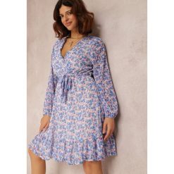 Niebieska Sukienka Hellolea. Niebieskie sukienki dla dziewczynek Renee, bez wzorów, z materiału, bez ramiączek. Za 84.99 zł.