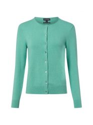 Franco Callegari Kardigan damski z zawartością kaszmiru Kobiety zielony marmurkowy, XL. Zielone kardigany damskie Franco Callegari, xl, bez wzorów, z bawełny. Za 299.95 zł.