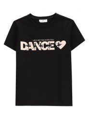 Coccodrillo T-Shirt WC5143227VGB Czarny Regular Fit. Czarne t-shirty i topy dla dziewczynek COCCODRILLO, bez wzorów, z bawełny, bez ramiączek. Za 29.99 zł.