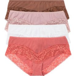 Figi panty z koronką (4 pary). Czarne figi damskie bonprix, bez wzorów, z koronki. Za 64.99 zł.