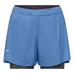 Spodenki trekkingowe 2 w 1 damskie Salewa Pedroc. Niebieskie szorty damskie Salewa, xs, bez wzorów, ze skóry. Za 393.99 zł.