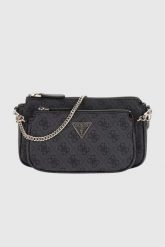 GUESS Czarna kopertówka damska Noelle. Czarne kopertówki damskie Guess, z aplikacjami, ze skóry ekologicznej, duże, bez dodatków. W wyprzedaży za 419.99 zł.