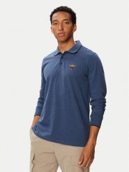 Aeronautica Militare Polo 262PO1653UP00082 Niebieski Regular Fit. Niebieskie koszulki polo męskie Aeronautica Militare, m, bez wzorów, z bawełny, bez ramiączek. Za 344.99 zł.