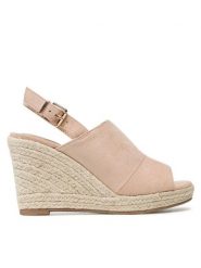 Jenny Fairy Espadryle LS5242-02 Beżowy. Brązowe sandały damskie Jenny Fairy, bez wzorów, z materiału, bez obcasa, bez zapięcia. Za 69.99 zł.